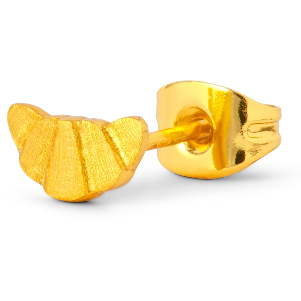 Gold Vergoldeter Croissant-Ohrstecker