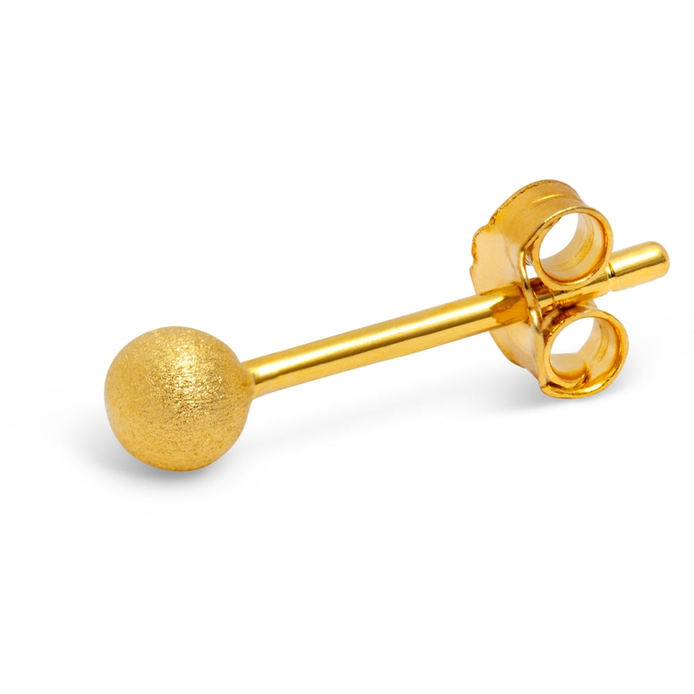 
                  
                    Gold Plated Brushed Ball Ear Stud
                  
                