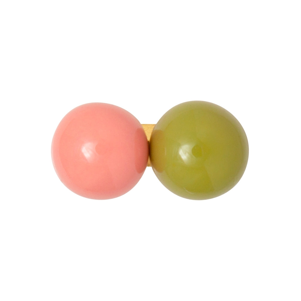
                  
                    Burnt Coral Willow Green Enamel Ball Sterling Silver Ear Stud
                  
                
