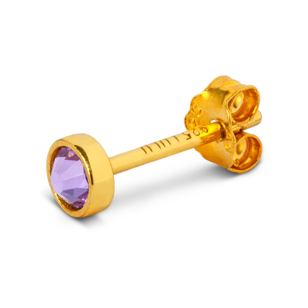 Violetter Kristall-Bling-Ohrstecker