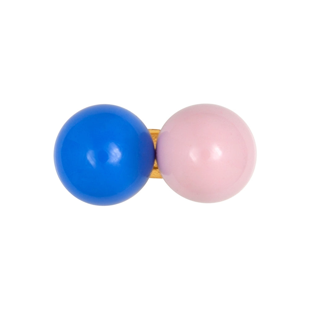 
                  
                    Blue Light Pink Enamel Ball Sterling Silver Ear Stud
                  
                