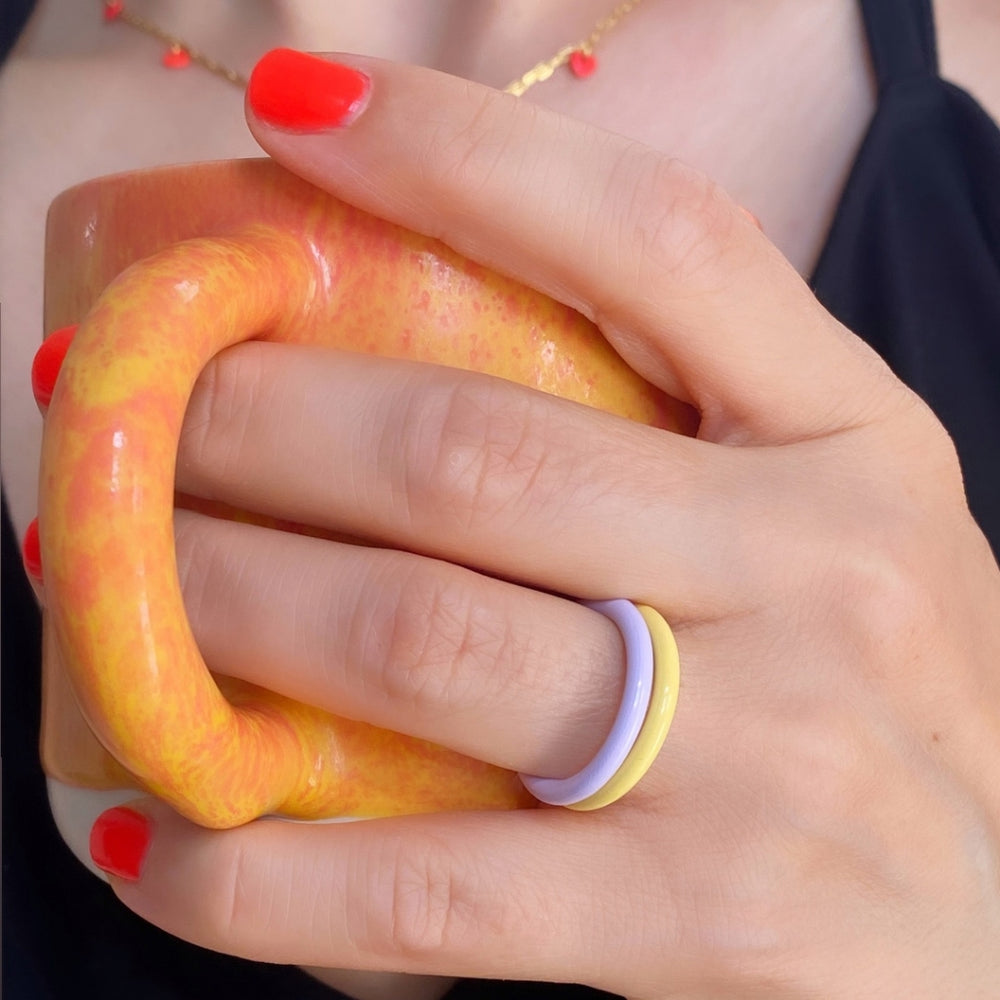 
                  
                    Yellow Enamel Ring
                  
                