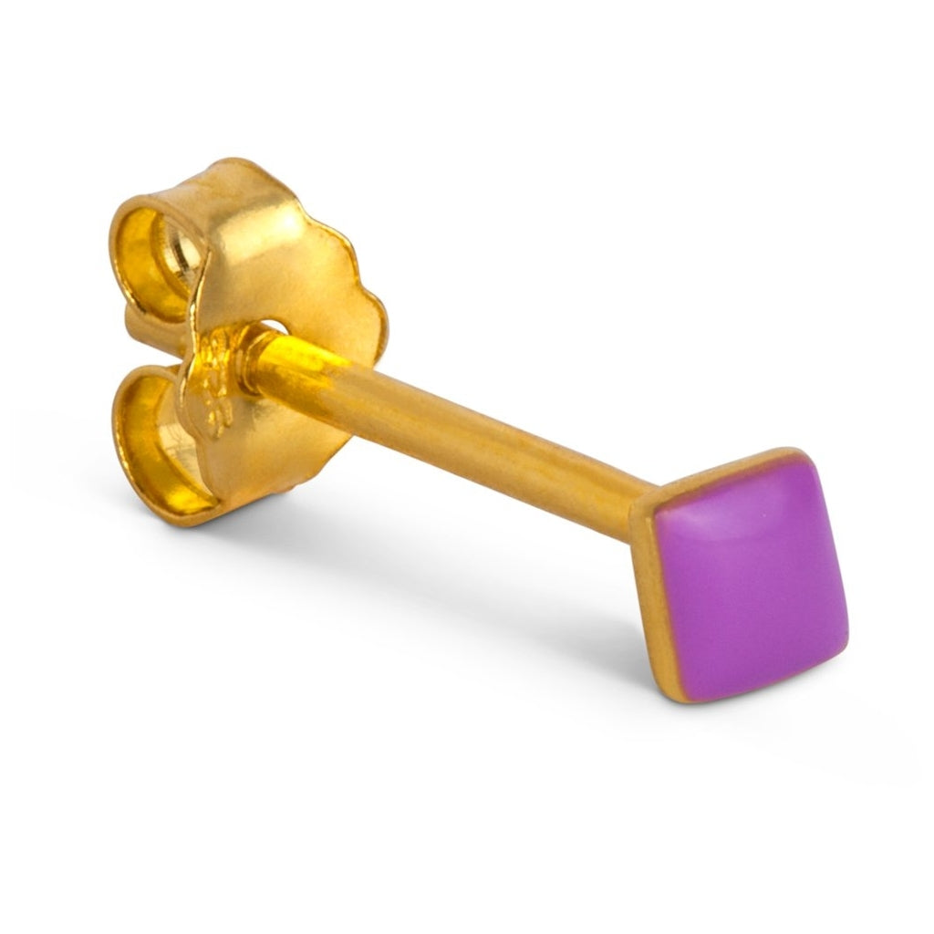 
                  
                    Purple Gold Plated Confetti Ear Stud
                  
                