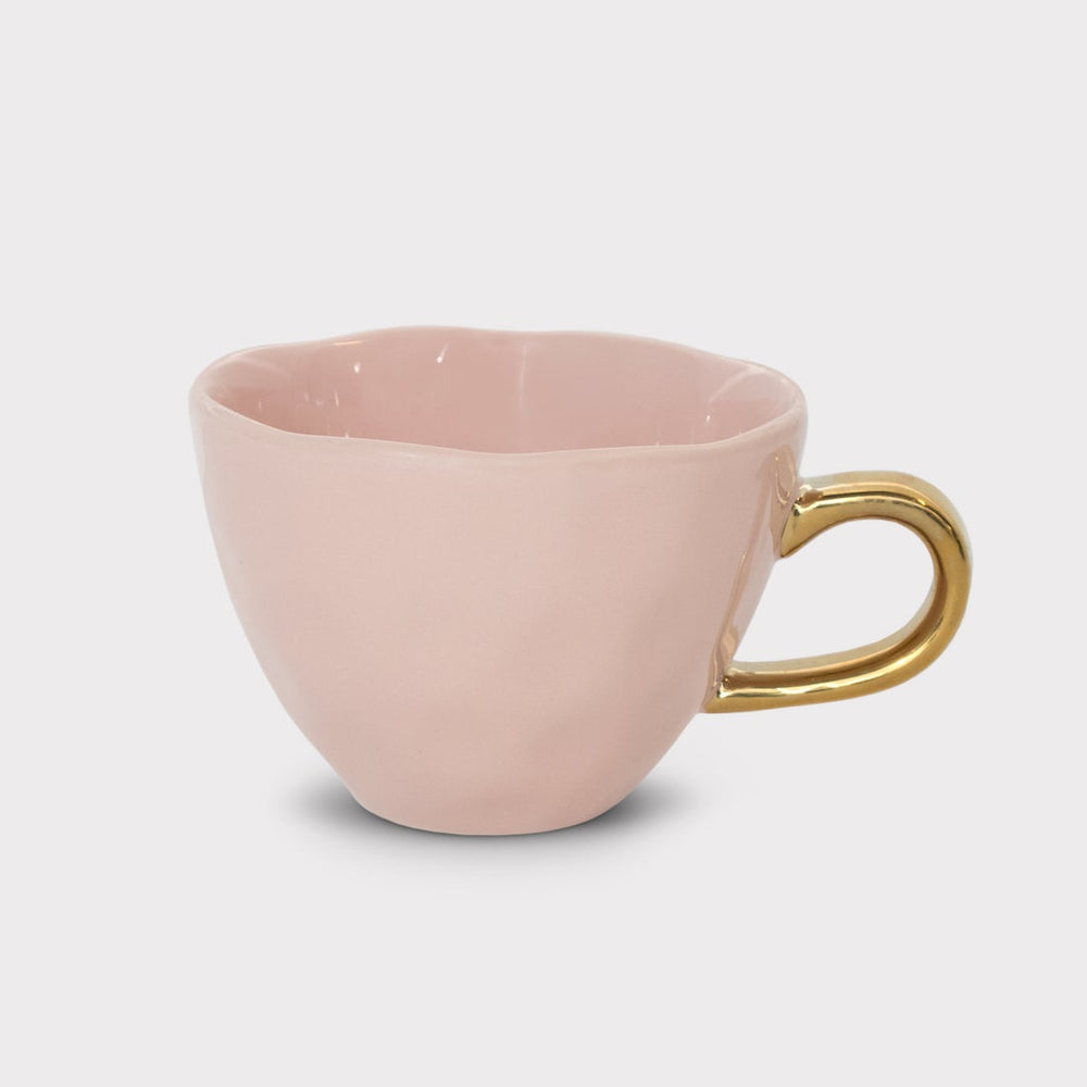 Alte rosa Guten Morgen Cappuccino Tasse