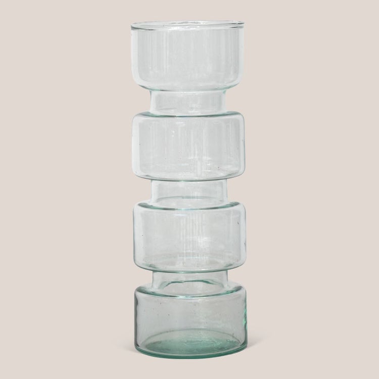 Paloma Vase aus recyceltem Glas 