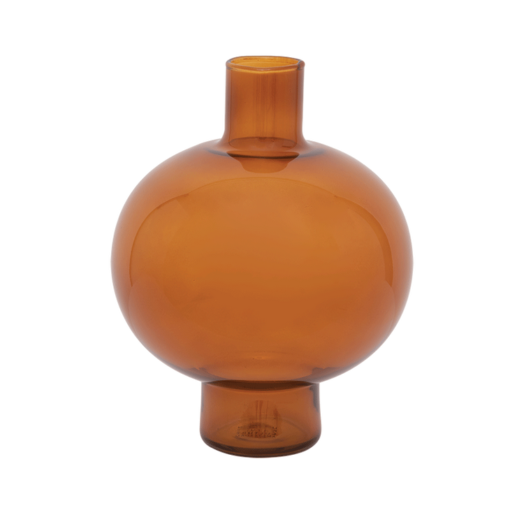 
                  
                    Golden Oak Brown Recycled Round Glass Vase
                  
                