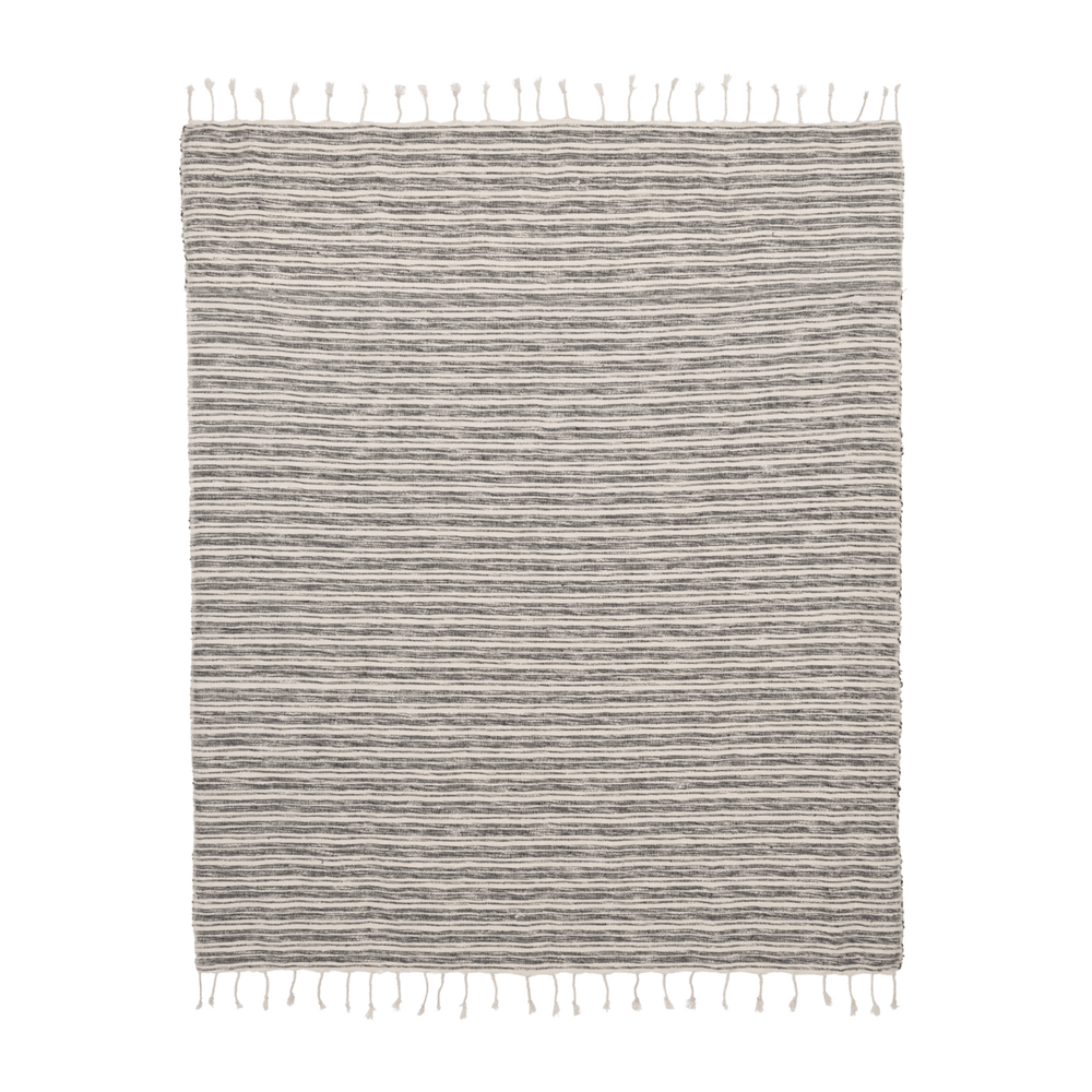 Black And White Irregular Stripe Plaid