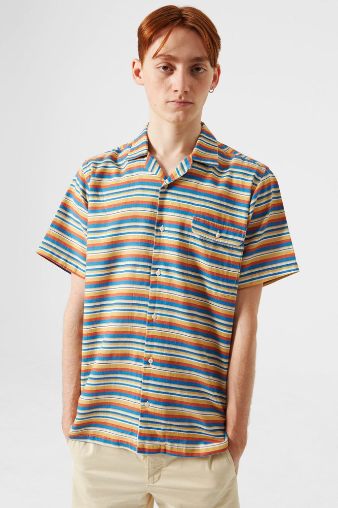
                  
                    STRIPES Horizontal Stripes Blue Short Sleeve Shirt
                  
                