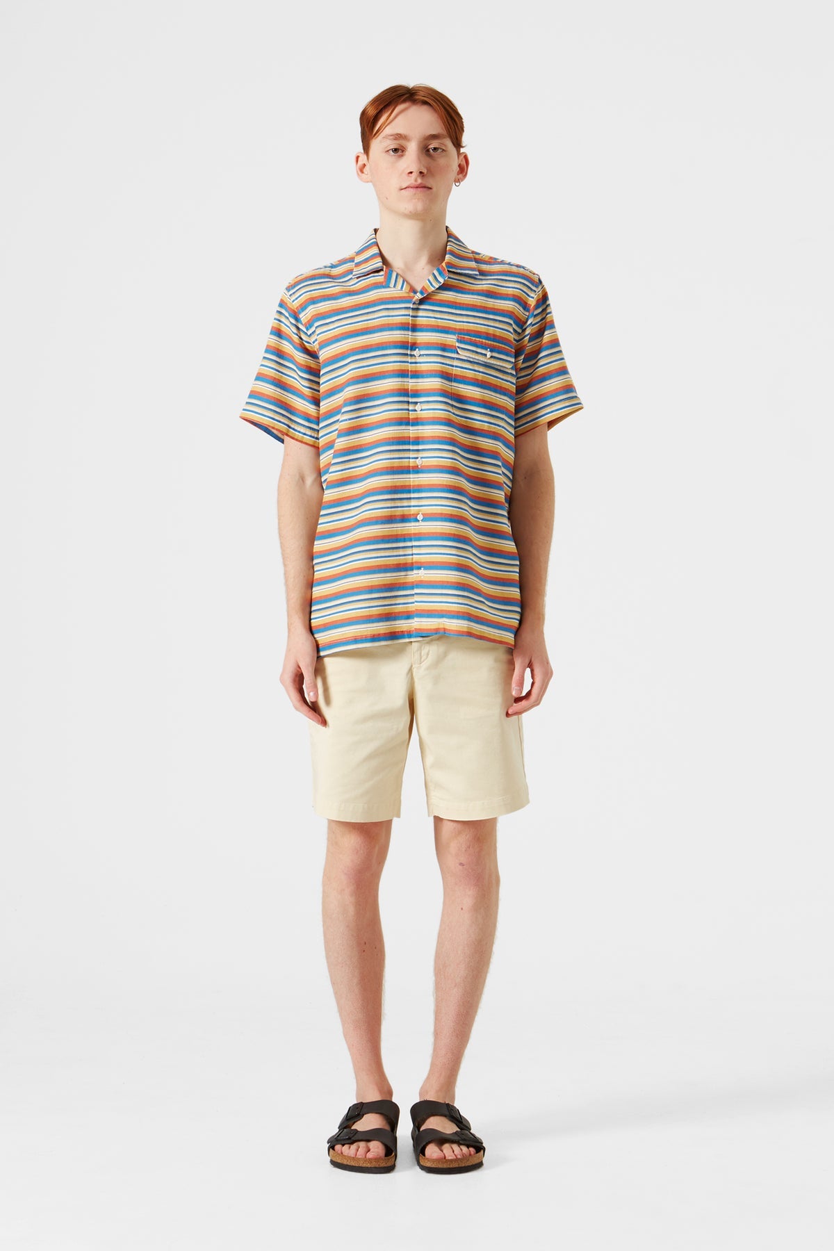 
                  
                    STRIPES Horizontal Stripes Blue Short Sleeve Shirt
                  
                