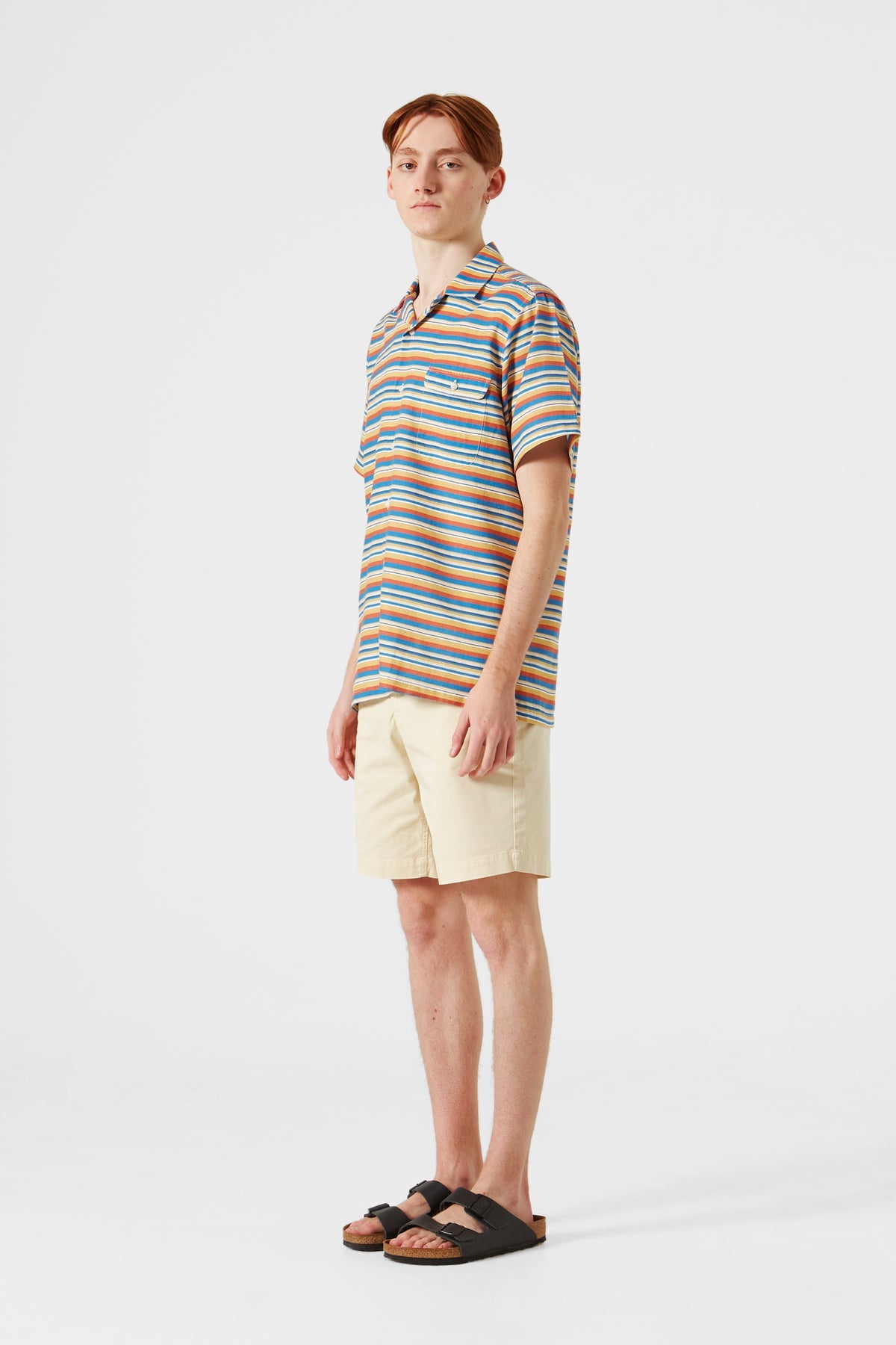 
                  
                    STRIPES Horizontal Stripes Blue Short Sleeve Shirt
                  
                