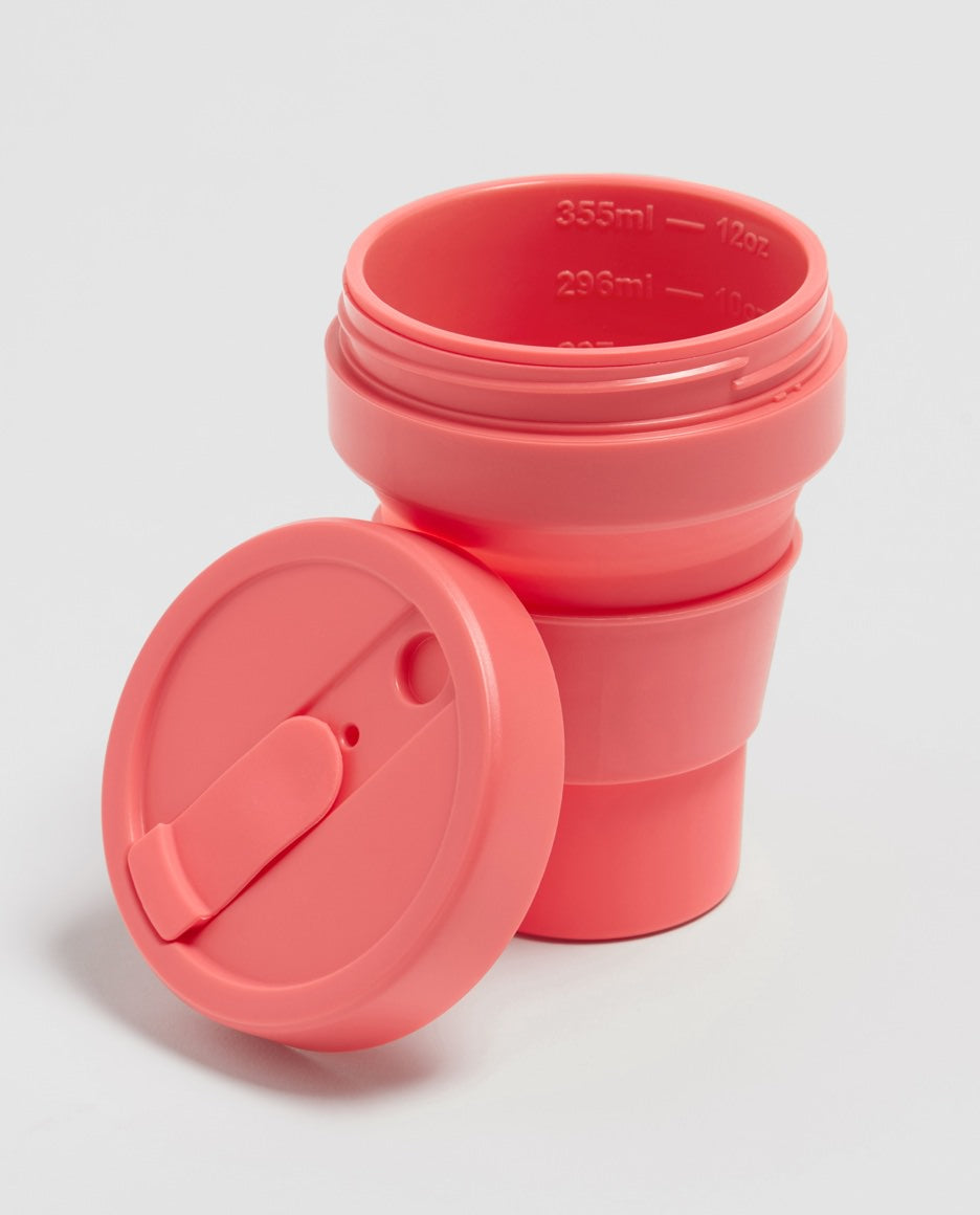 
                  
                    12oz Coral Pink Collapsible Coffee Cup
                  
                