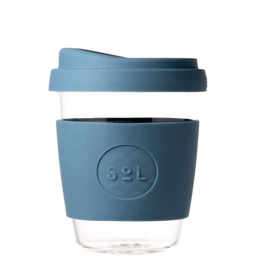 12 Unzen blaue Steinglas-Kaffeetasse