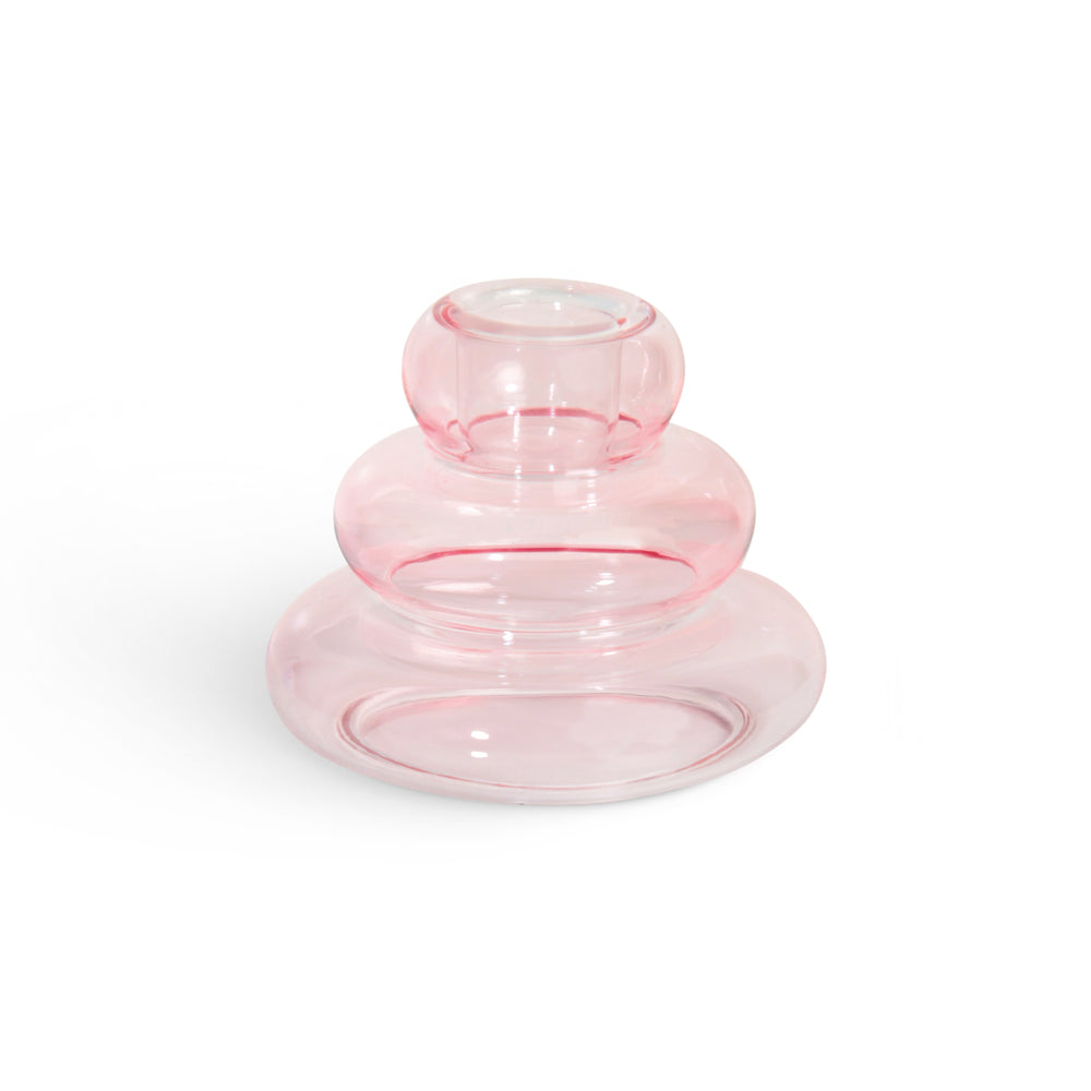 Großer rosa Schlagkerzenhalter