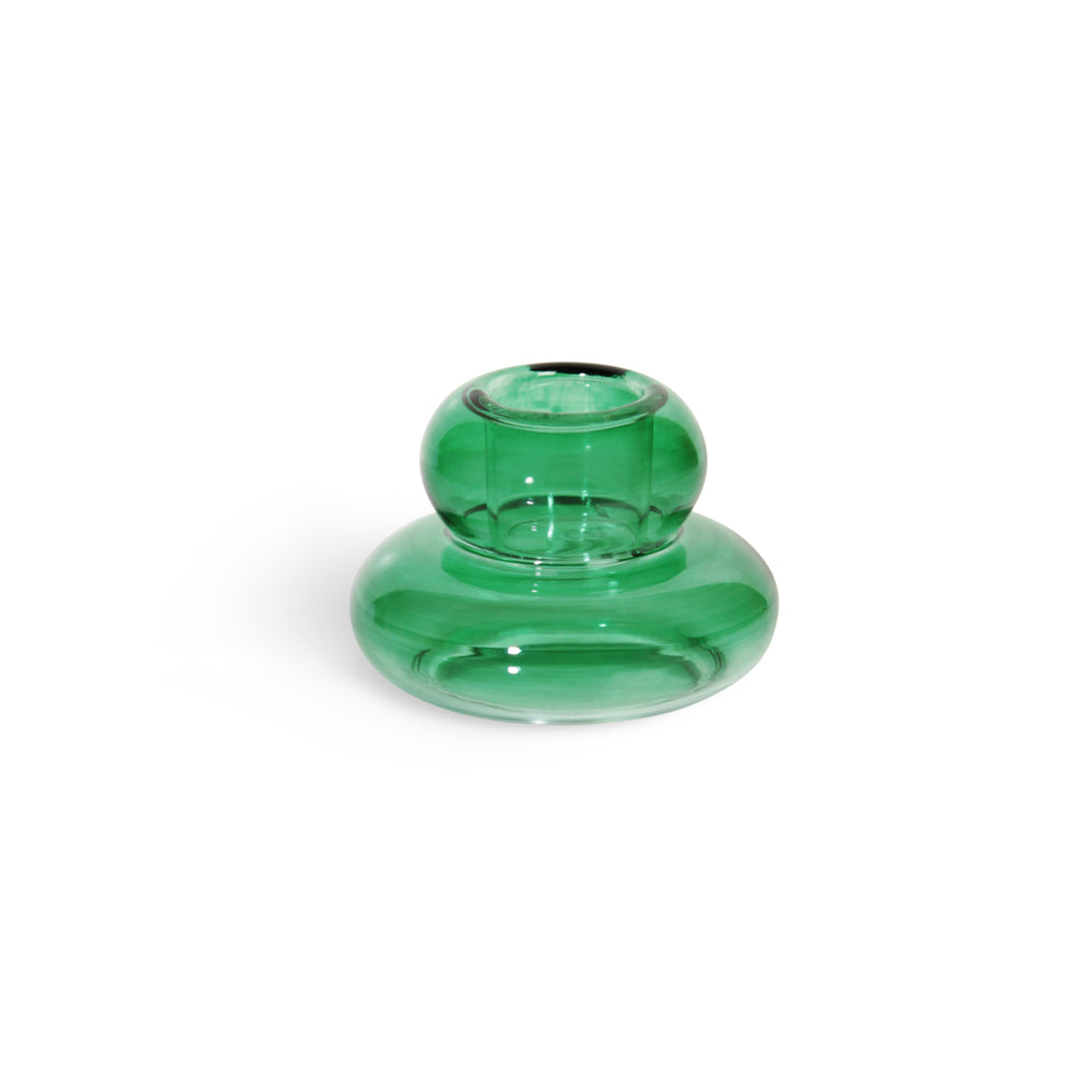 Small Green Whipped Candle Holder
