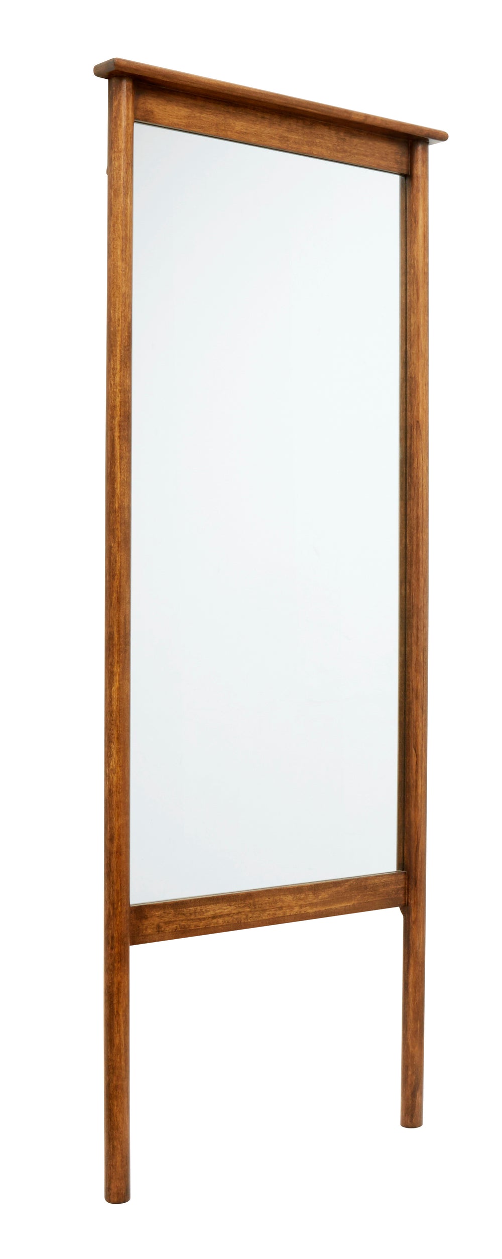 WASIA Brown Stand Birch Wood Mirror