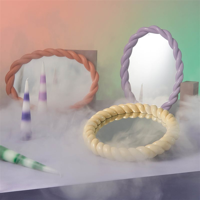 
                  
                    Yellow Braid Round Mirror
                  
                