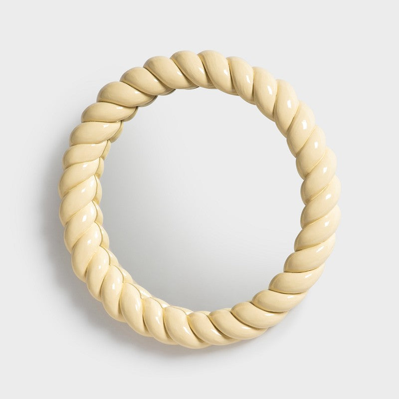 
                  
                    Yellow Braid Round Mirror
                  
                