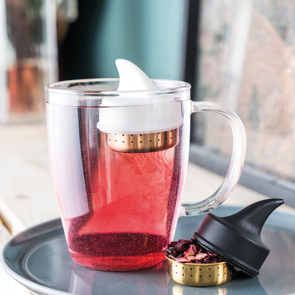 
                  
                    SHARKY White Fin Stainless Steel Silicon Tea Strainer
                  
                