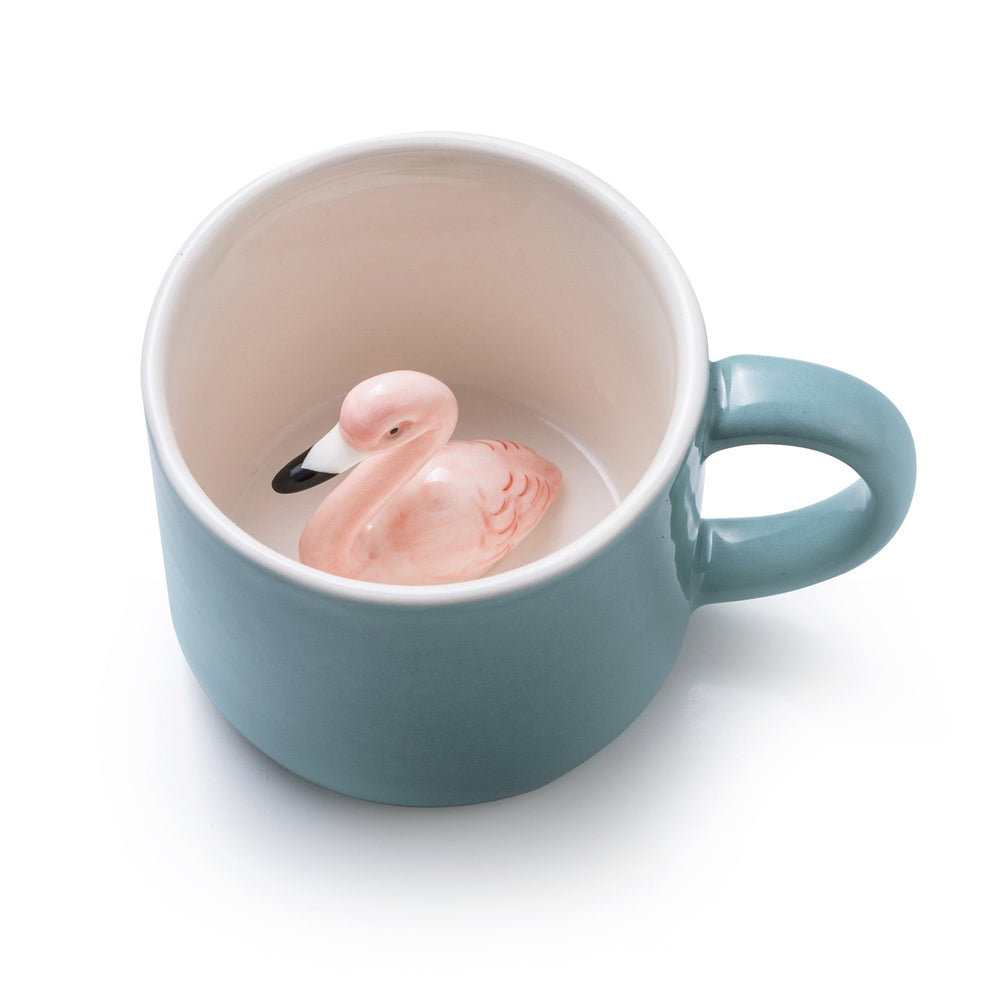 FREDDIE Light Blue Flamingo Mug