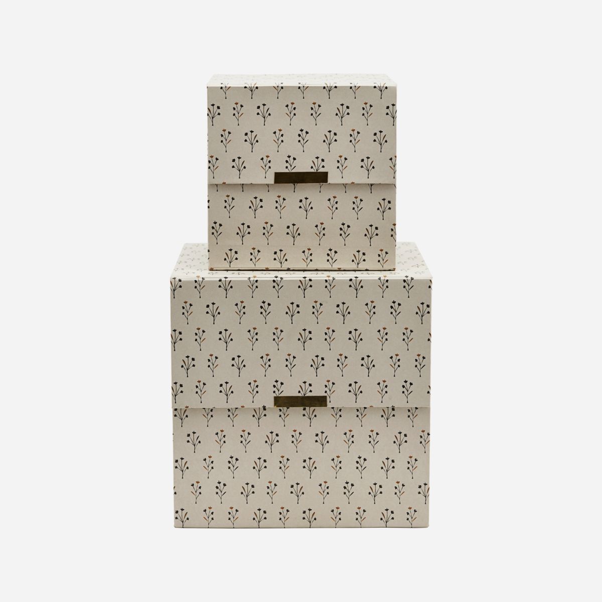 
                  
                    Großer beige Karton und Magnete Aufbewahrungsbox mit Blumenmuster
                  
                