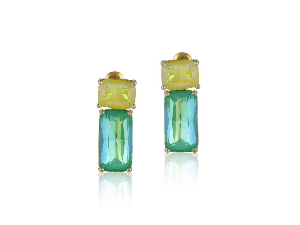 SAMARA Yellow Green Alure Electric Crystal Demi Fine Earrings