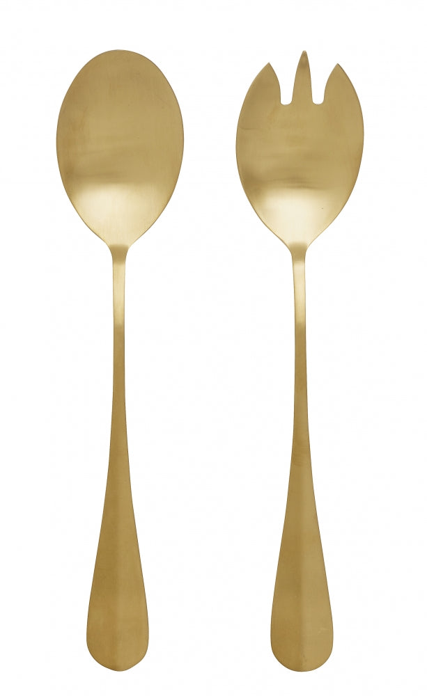 Gold Salad Cutlery Set Of 2