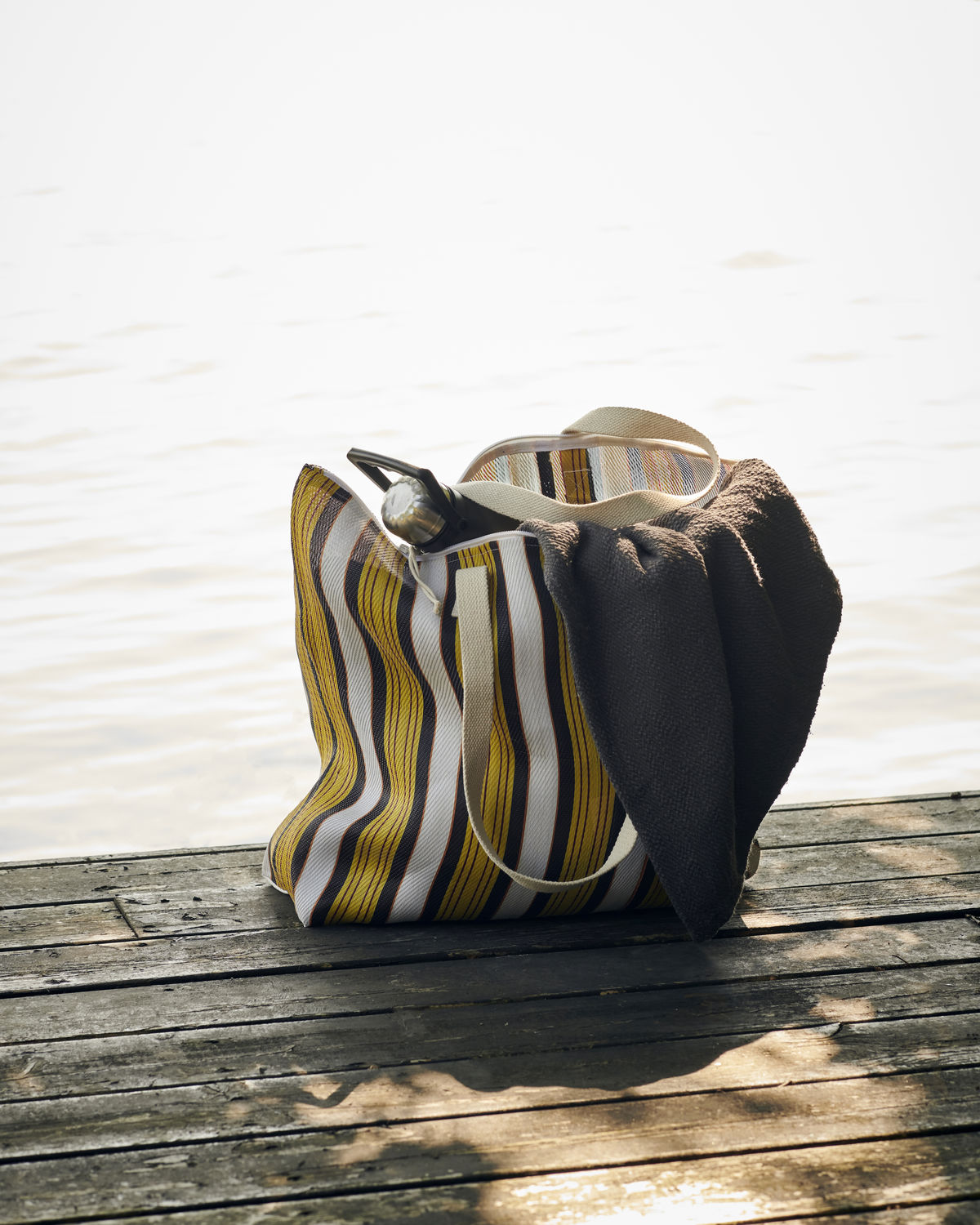 
                  
                    Einkaufstasche aus recyceltem Polypropylen in Gelb und Braun
                  
                