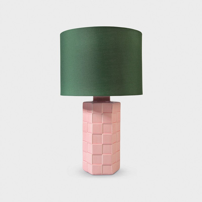 Rosa Check-Lampe