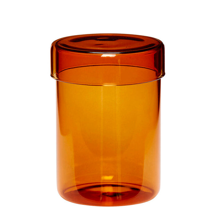 
                  
                    Mittleres Pop-Aufbewahrungsglas aus bernsteinfarbenem Glas
                  
                