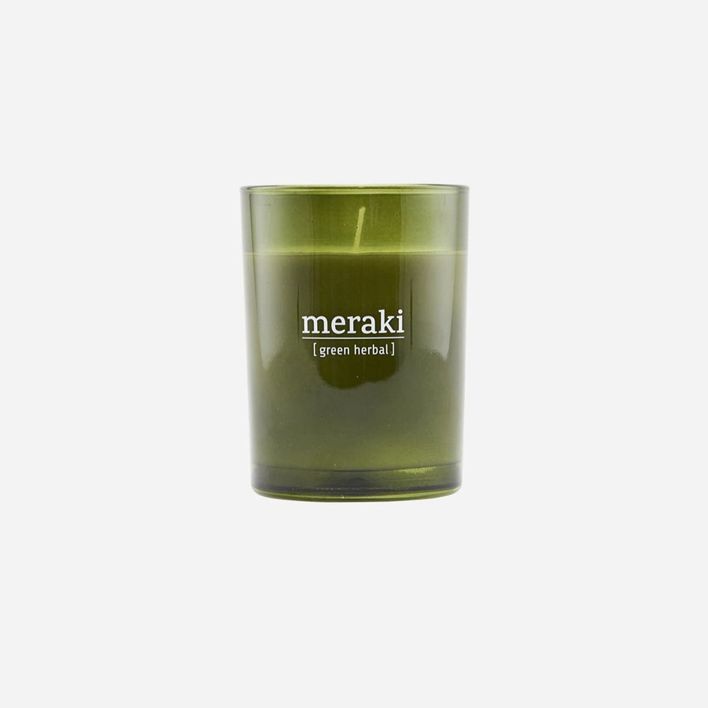 Large Green Herbal Scented Candle
