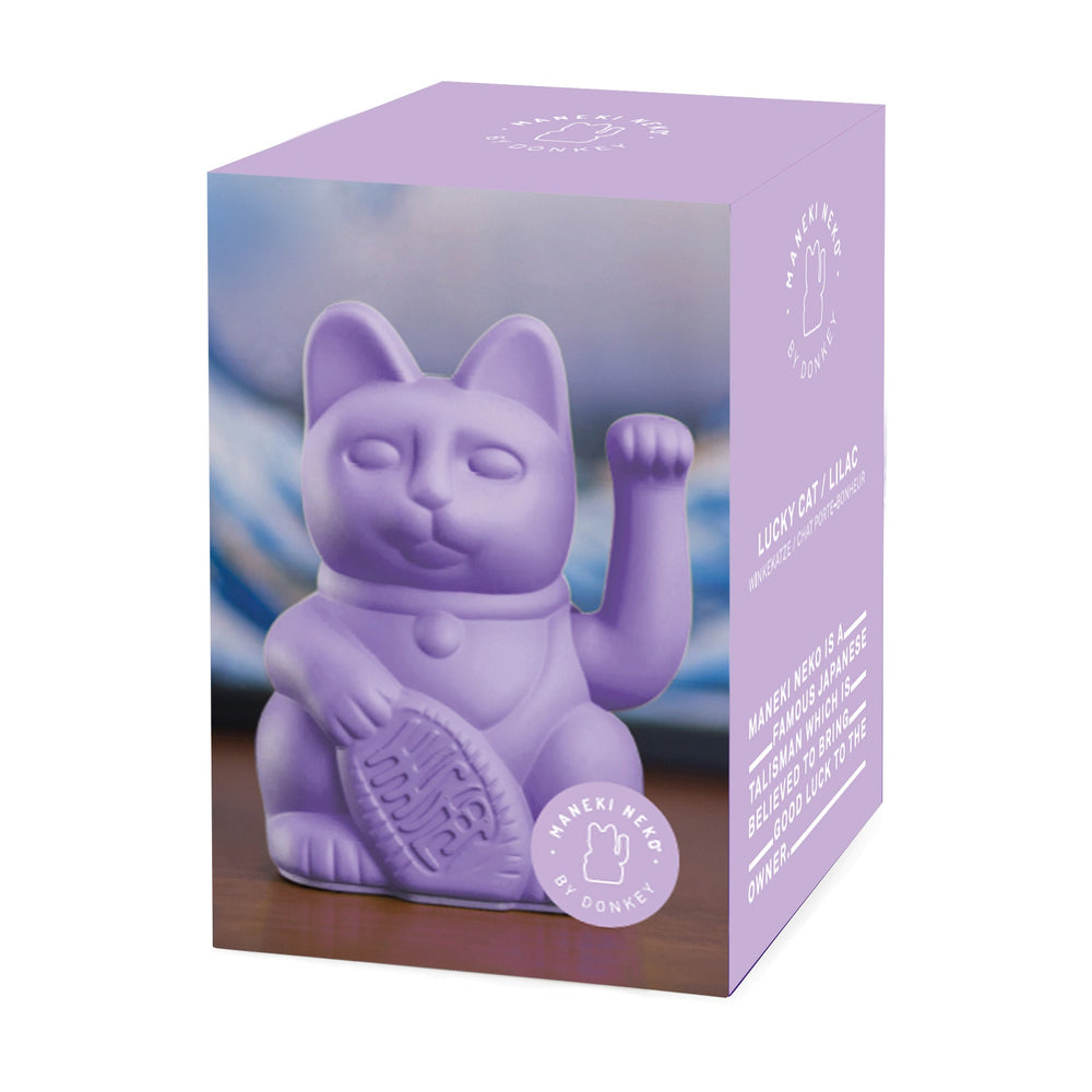 MANEKI NEKO Lilac Waving Lucky Cat Ornament
