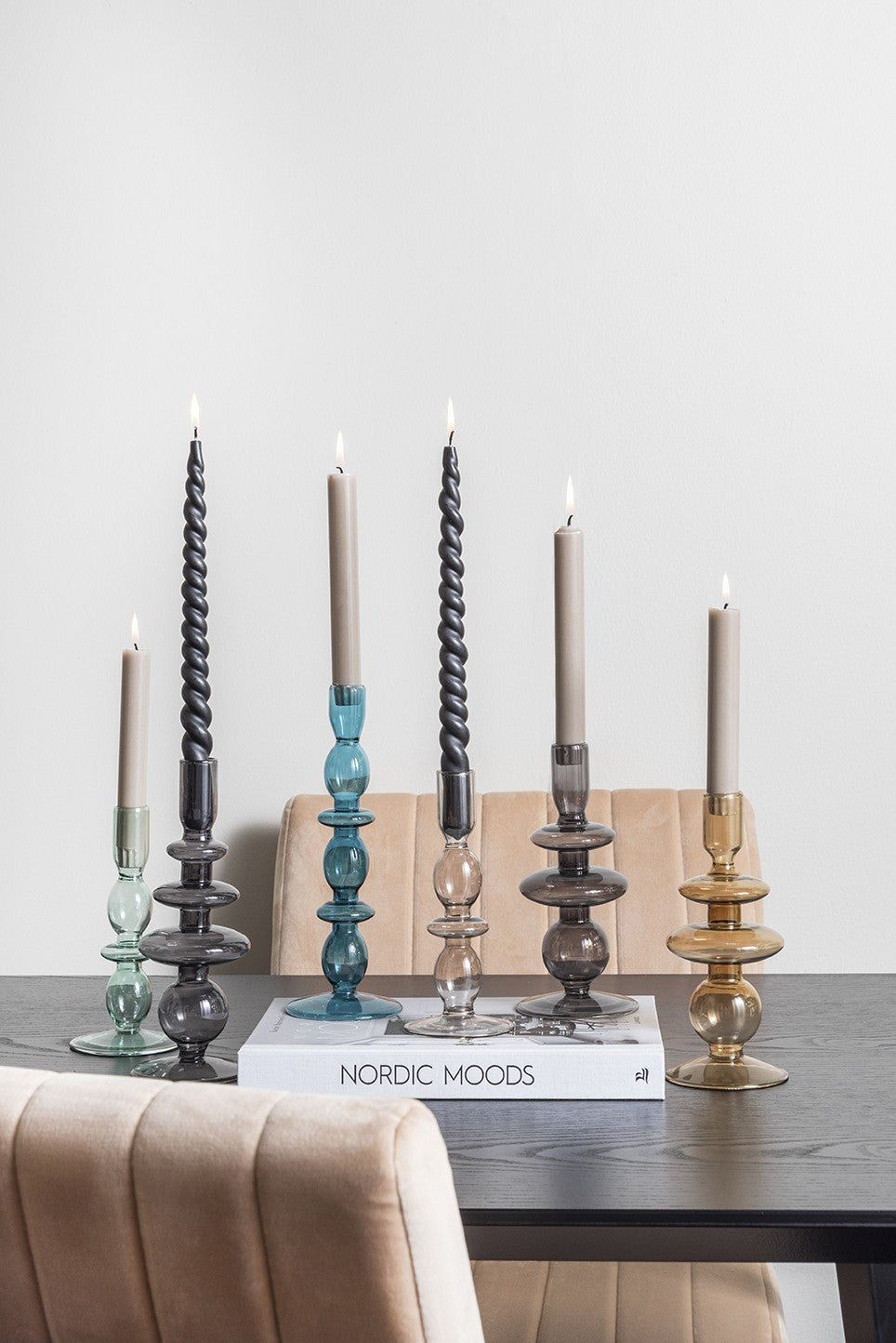 
                  
                    Medium Sand Brown Glass Art Rings Candle Holder
                  
                