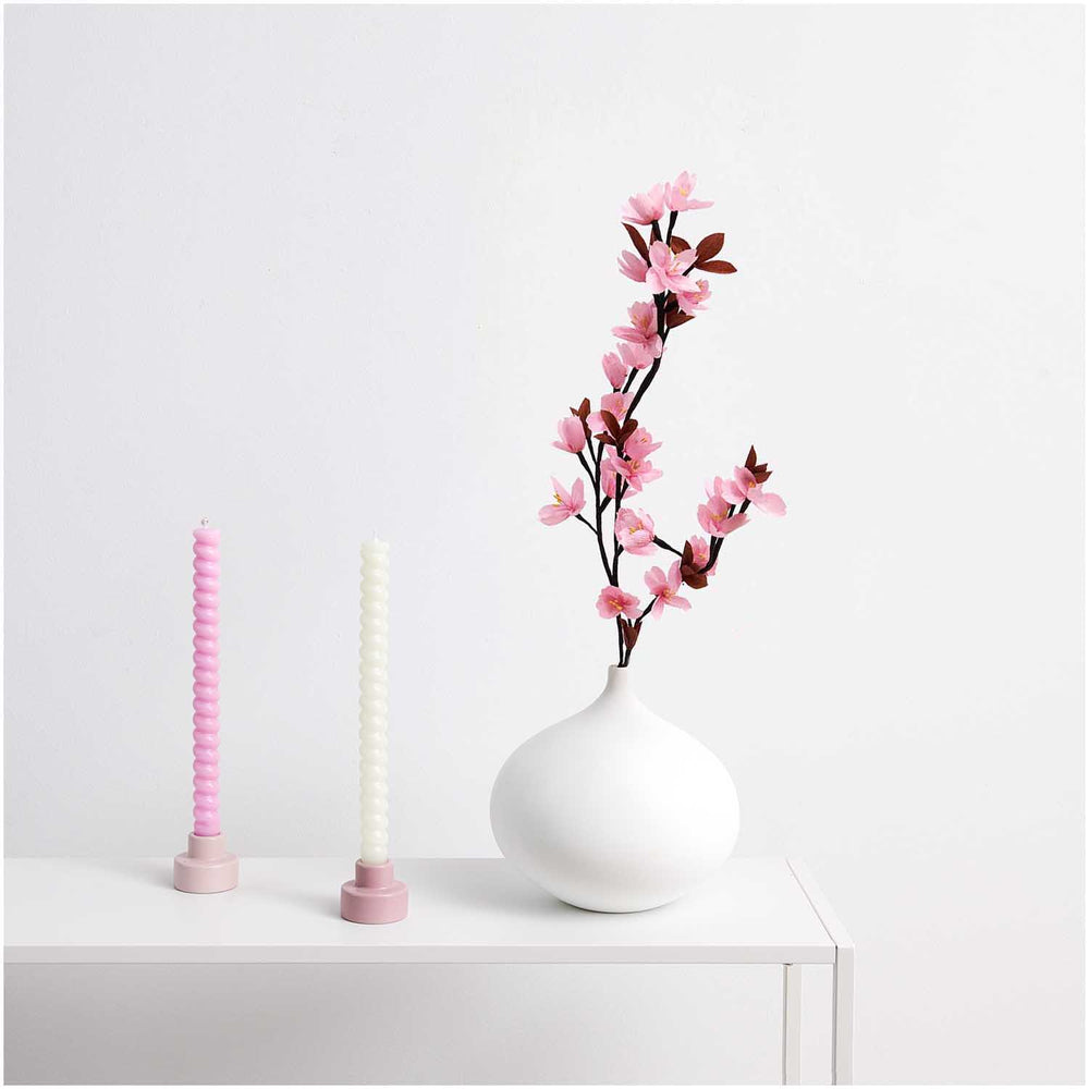 Kirschblüten-Spiralkerze