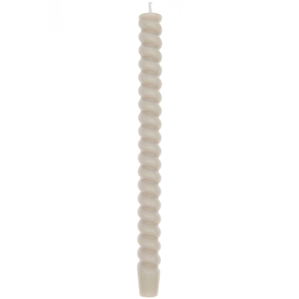 Perlgraue Spiralkerze