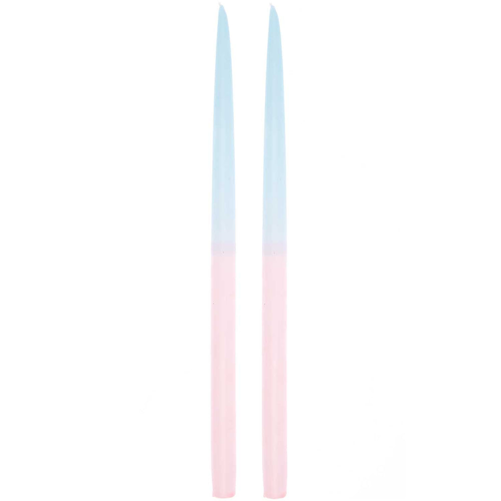 Bluepink Slim Dip Dye Candle Set Of 2