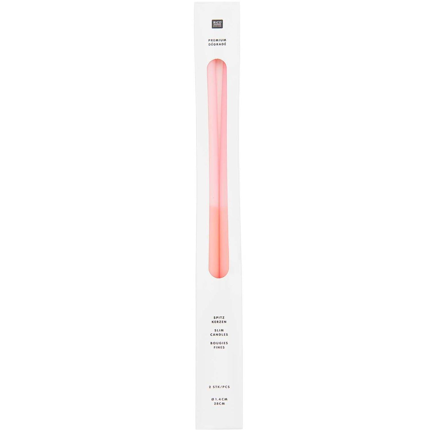 
                  
                    Slim Kerzen Set – Pinkorange Ombre Look  
                  
                