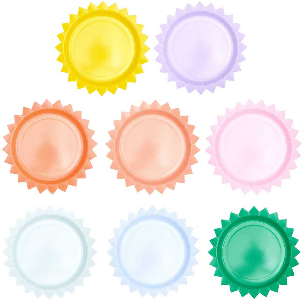 Multicolour Paper Plate Set Of 8