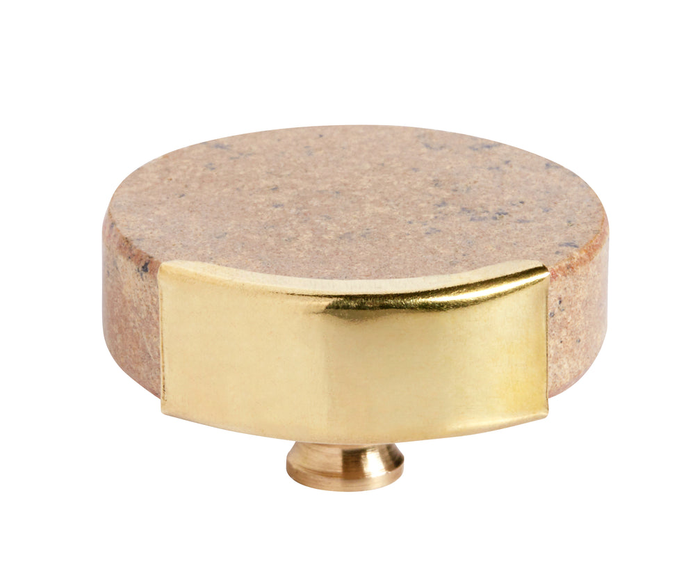 Sand Beige Marble Circle Knob