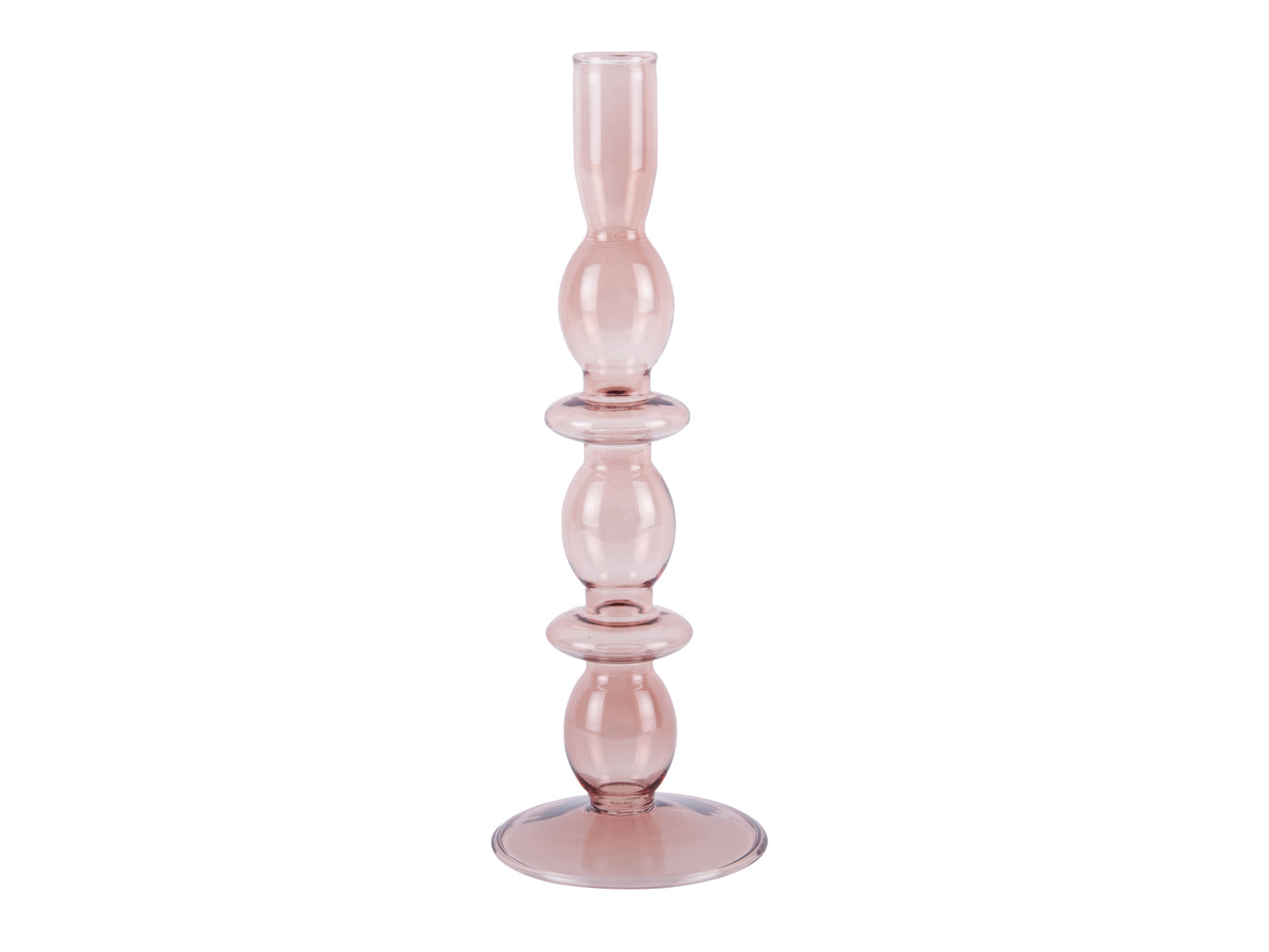 
                  
                    Large Faded Pink Glass Art Bubbles Candle Holder
                  
                