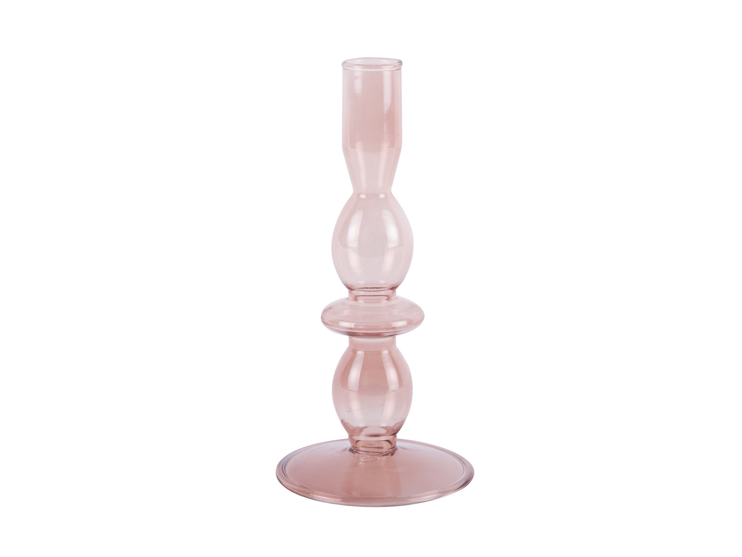 
                  
                    Medium Faded Pink Glass Art Bubbles Candle Holder
                  
                
