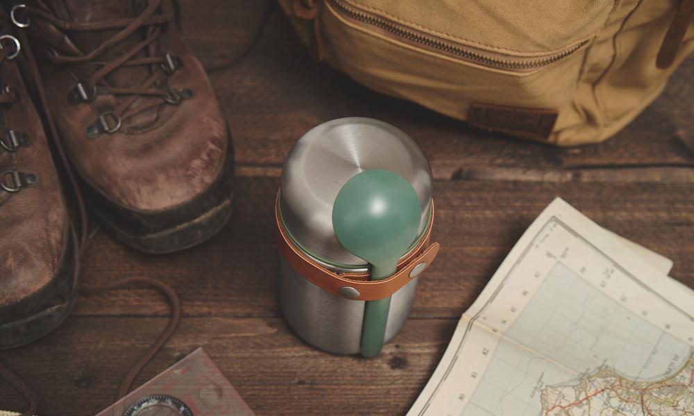 
                  
                    Stainless Steel  Green Spoon Food Flask
                  
                