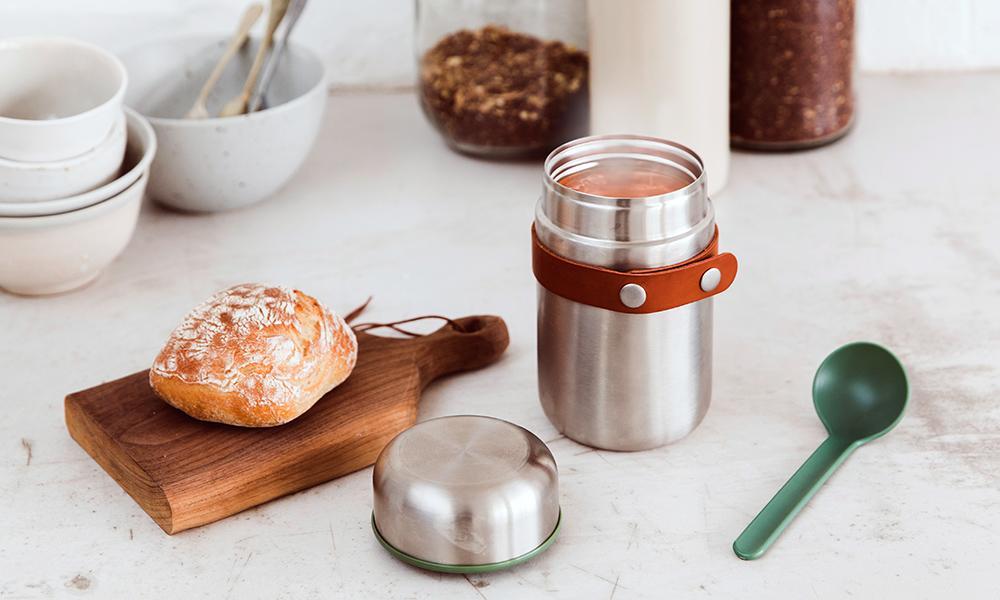 
                  
                    Stainless Steel  Green Spoon Food Flask
                  
                