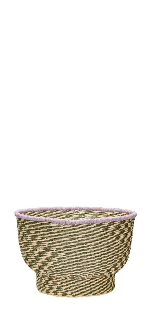 Small Green, Nature & Purple Paper Peppy Basket