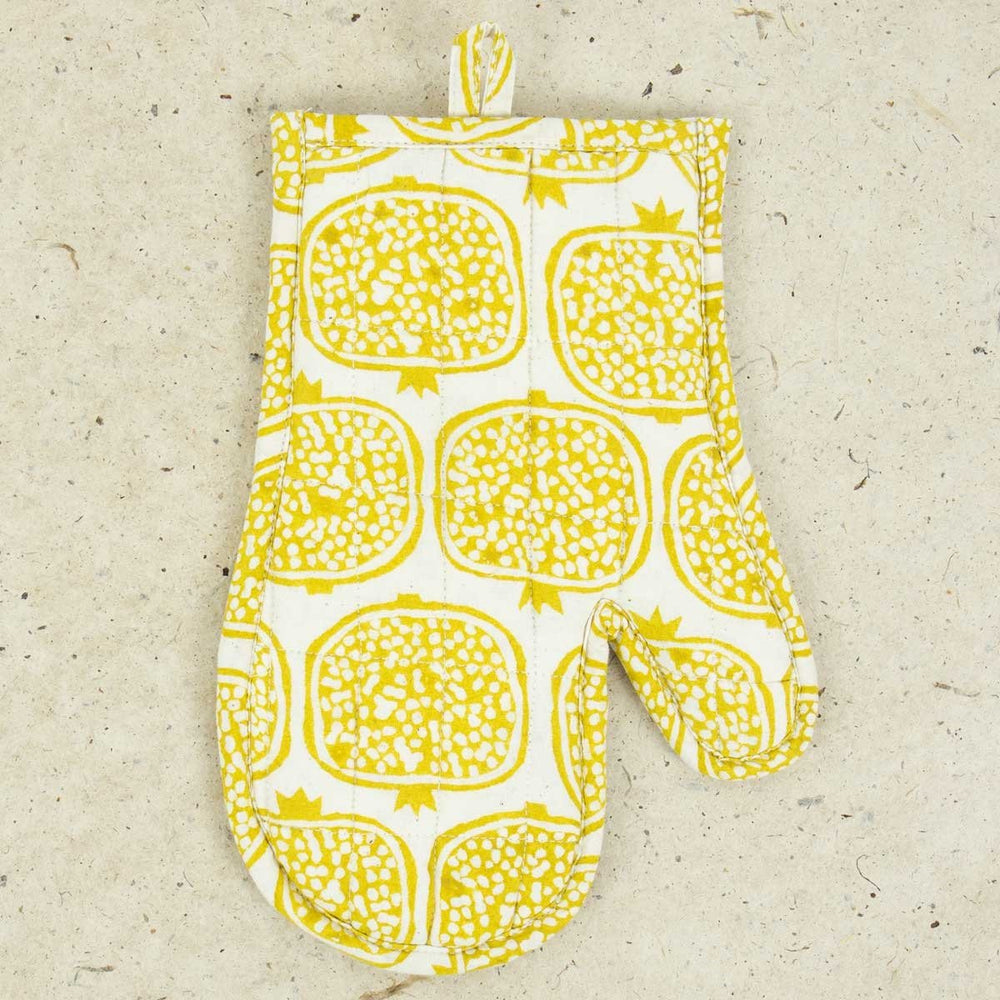Gelber Granatapfel-Ofenhandschuh