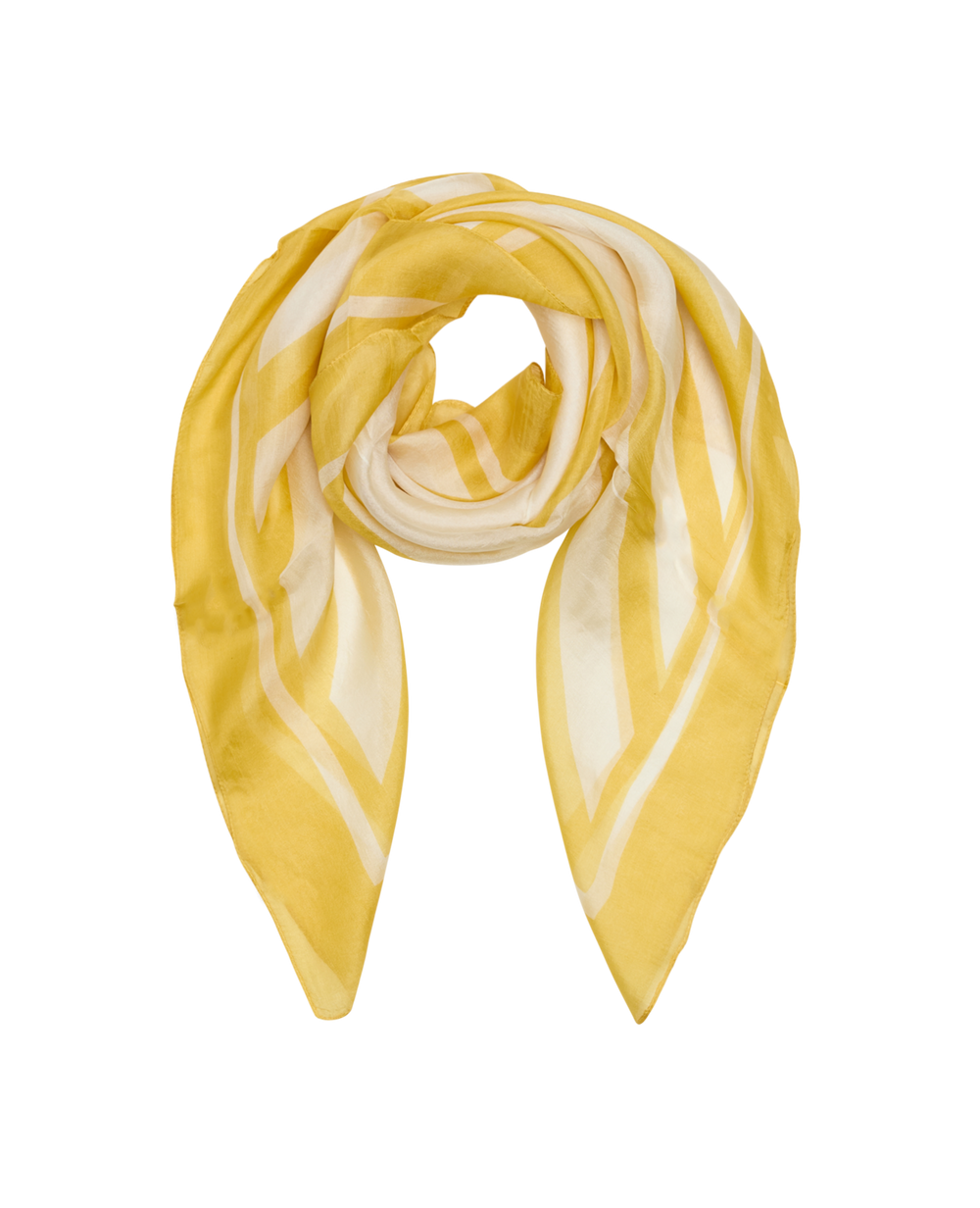 NADIA Yellow Silk Scarf