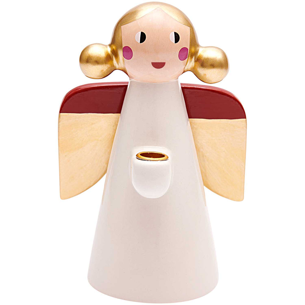 Ceramic Angel White Candleholder