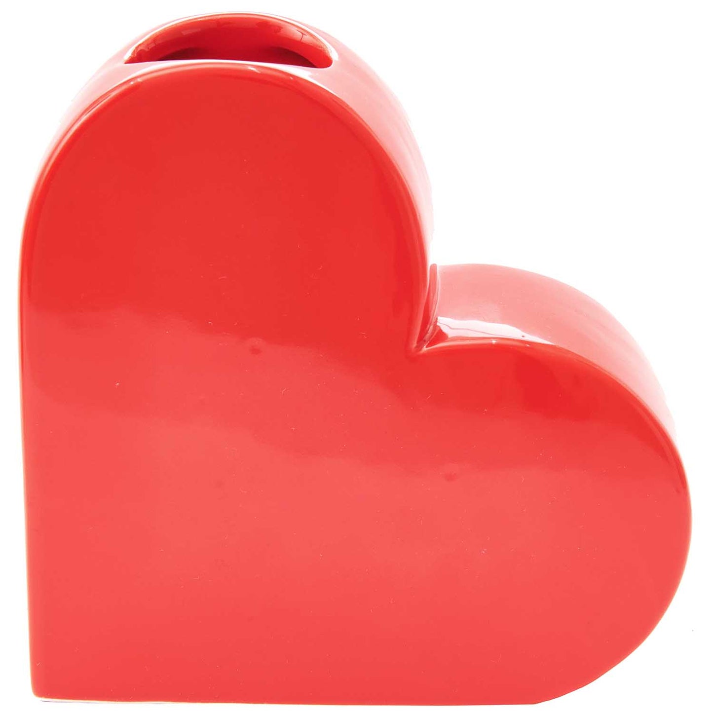 
                  
                    Rote Vase aus Keramik in Herzform
                  
                