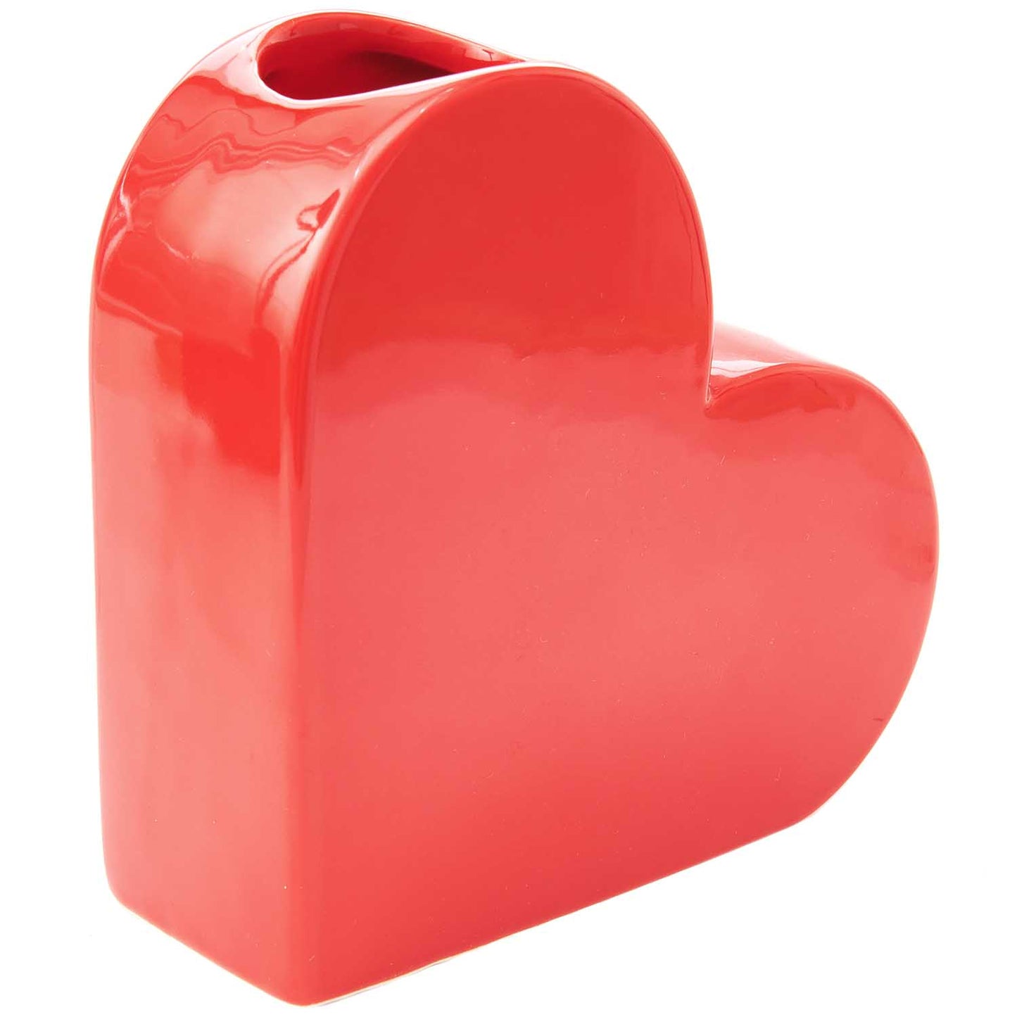 
                  
                    Rote Vase aus Keramik in Herzform
                  
                