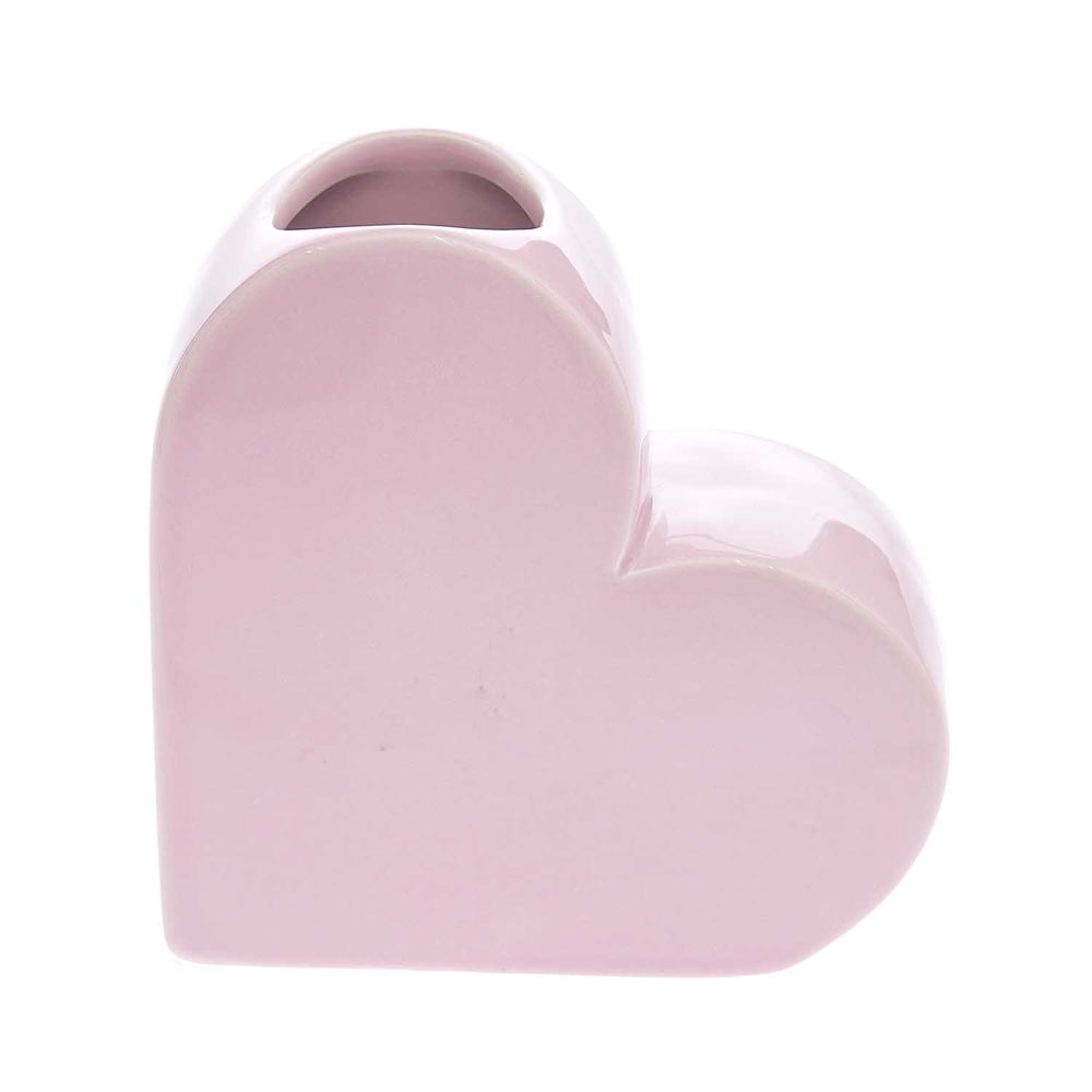 
                  
                    Kleine rosa Keramik-Herzvase
                  
                