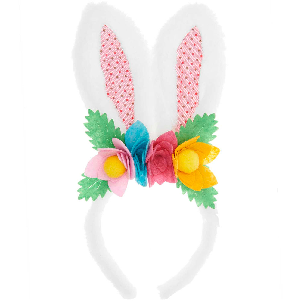 Hasenohren mit Blumen-Stirnband